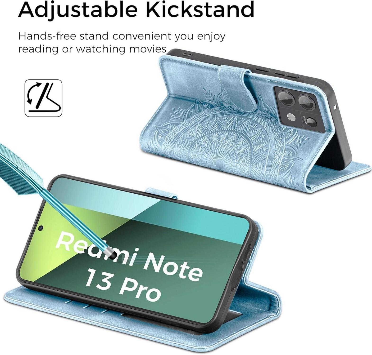 Handyhülle für Xiaomi Redmi Note 13 Pro 5G Flip Wallet PU Leder