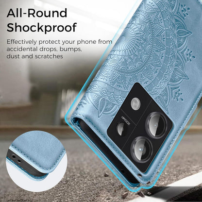 Handyhülle Xiaomi Redmi Note 13 Pro 5G PU Leder Wallet Case Himmelblau