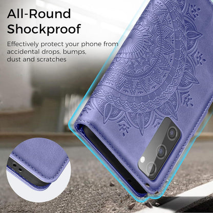 Lila Samsung Galaxy S20 FE Lederhülle Flip Wallet Case mit Kartenfach