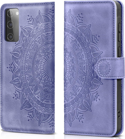 Samsung Galaxy S20 FE Lederhülle Wallet Schutzhülle mit Standfunktion, Lila