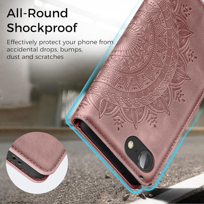 Handyhülle iPhone SE 2022/2020 7 8 Leder Flip Schutzhülle Rosa