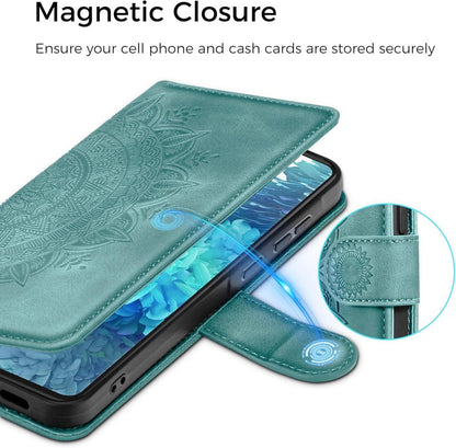 EASDNB Samsung Galaxy S20 FE Lederhülle Wallet Case Grün Flip Schutzhülle