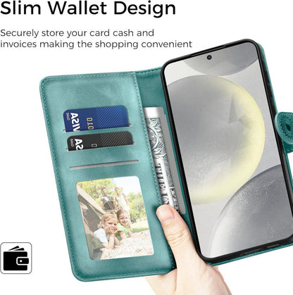 Samsung Galaxy S24 5G Lederhülle Flip Wallet Handyhülle mit