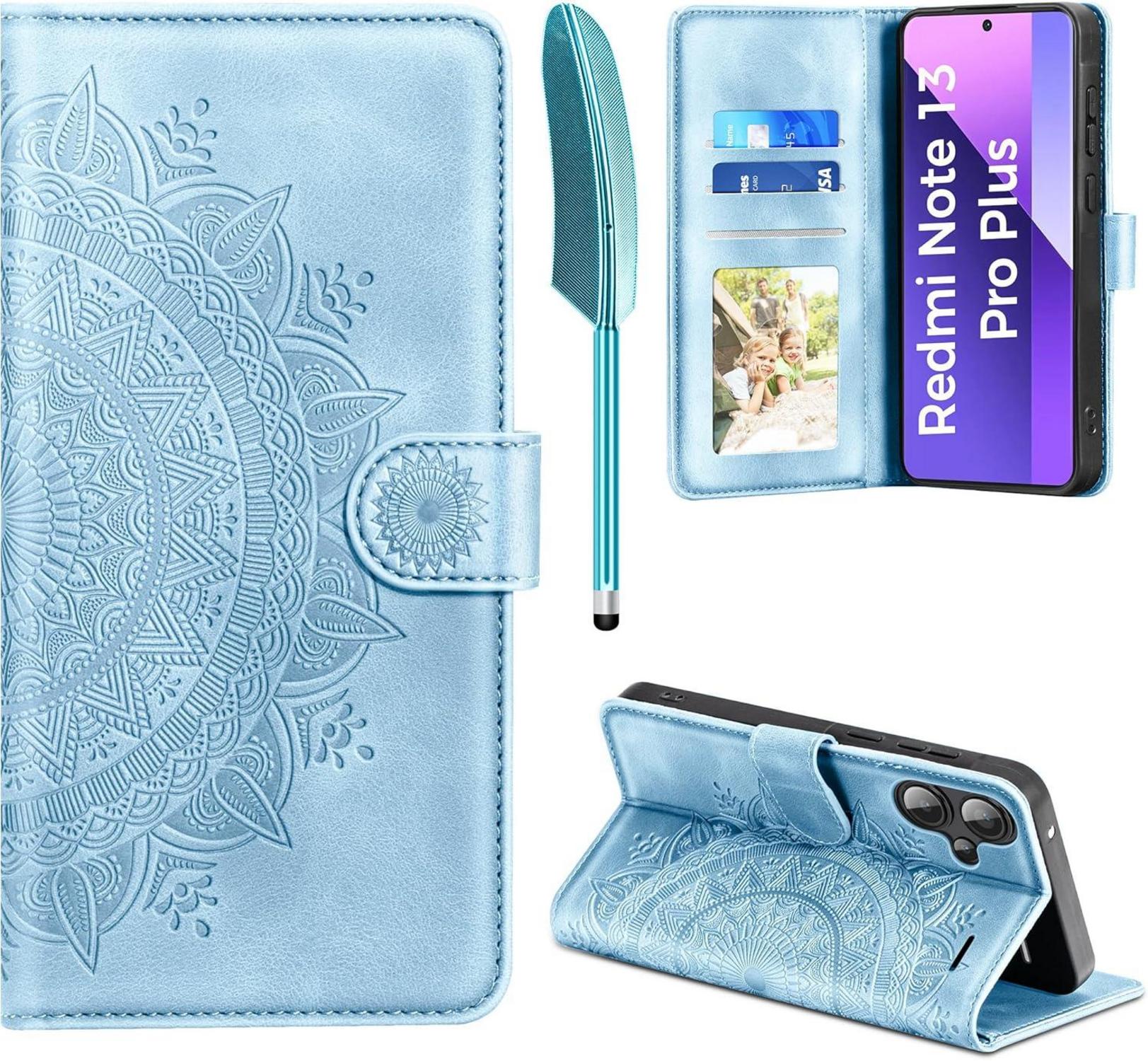 Handyhülle für Xiaomi Redmi Note 13 Pro Plus 5G Leder Flip Wallet Case
