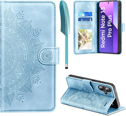 Handyhülle für Xiaomi Redmi Note 13 Pro Plus 5G Leder Flip Wallet Case