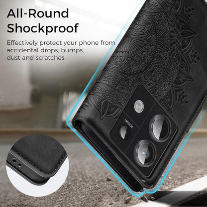 Handyhülle Xiaomi Redmi Note 13 Pro 5G Flip Wallet Leder Schwarz