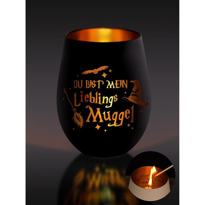 Windlicht Glas Gravur Weihnachten Halloween Geschenk Männer