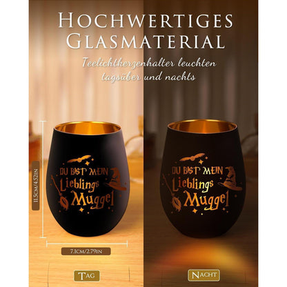 Windlicht Glas Gravur Weihnachten Halloween Geschenk Männer