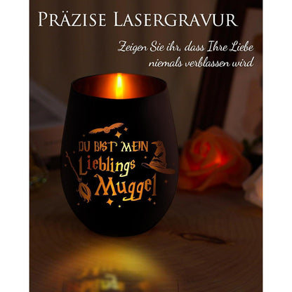 Windlicht Glas Gravur Weihnachten Halloween Geschenk Männer