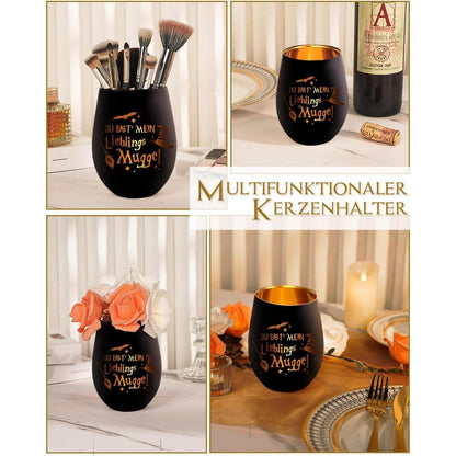 Windlicht Glas Gravur Weihnachten Halloween Geschenk Männer