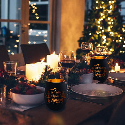 Windlicht Glas Gravur Weihnachten Halloween Geschenk Männer