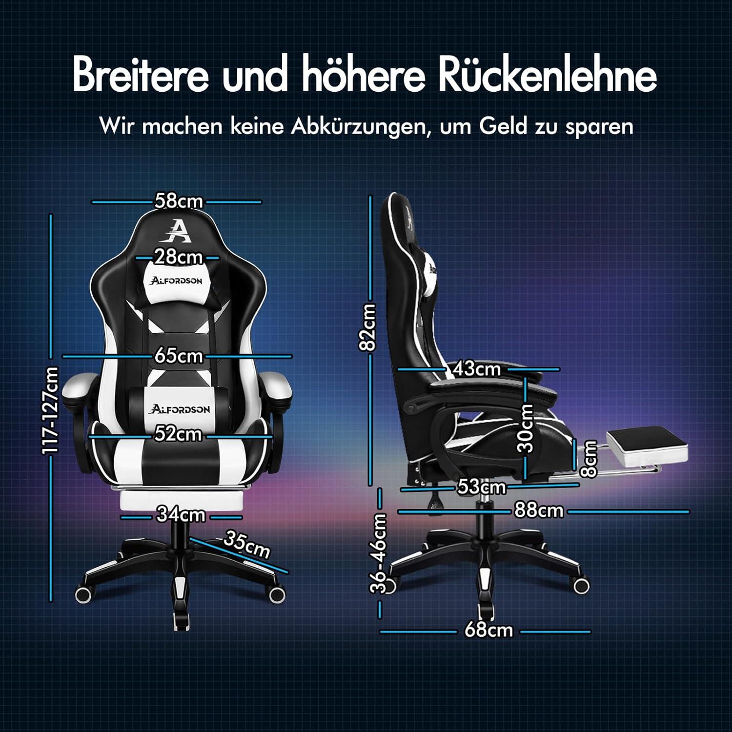ALFORDSON Gaming-Stuhl mit Massage