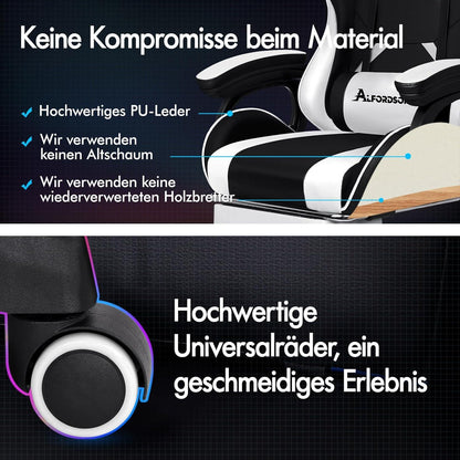Gaming-Stuhl Racing-Gamer 2-Punkt-Massage Lendenkissen