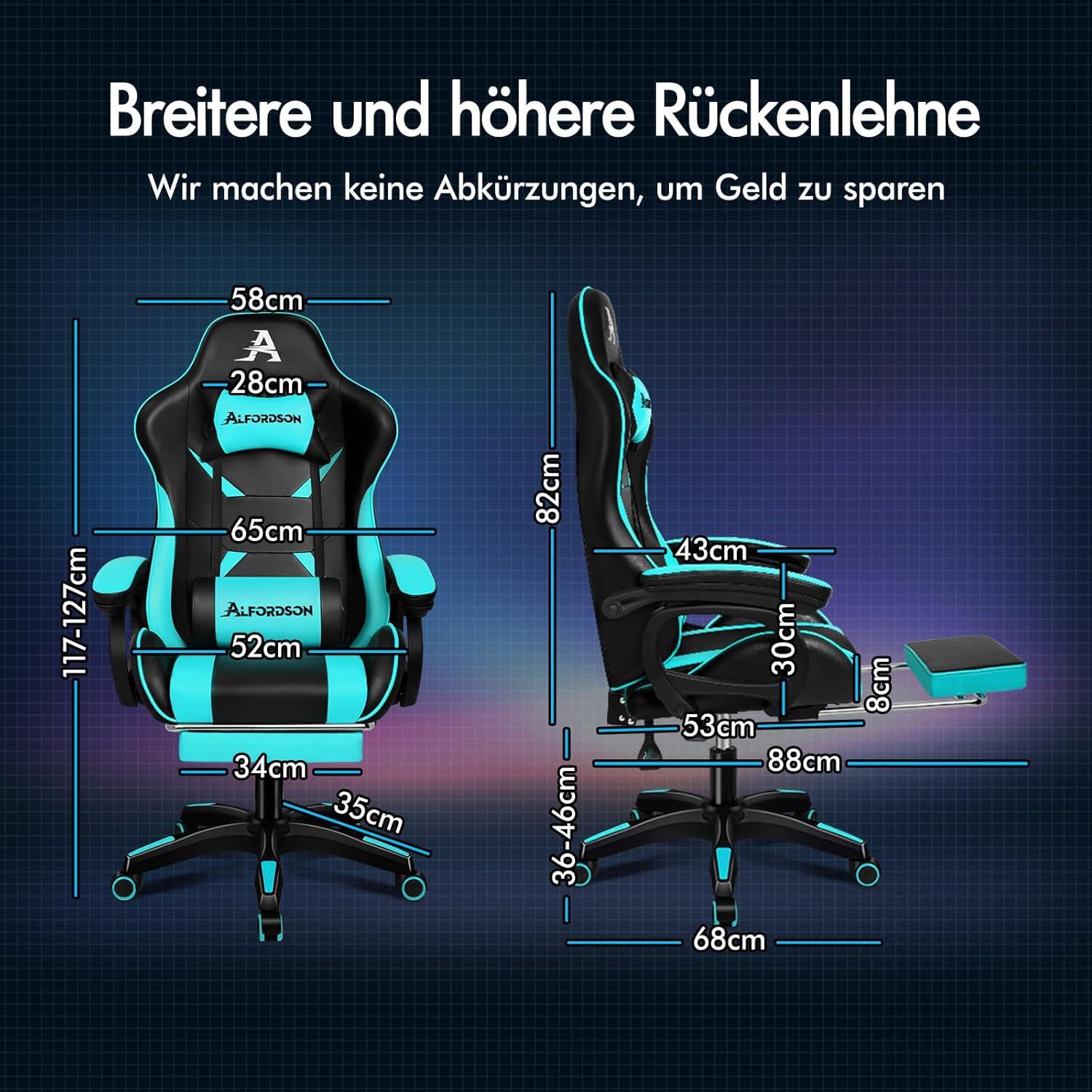 Gaming-Stuhl mit Massagefunktion Lendenkissen