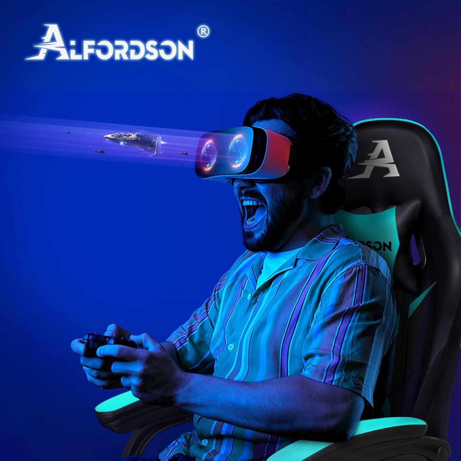 Ergonomischer Gaming-Stuhl mit Massagefunktion und Lendenkissen