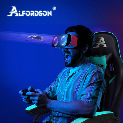 Ergonomischer Gaming-Stuhl mit Massagefunktion und Lendenkissen