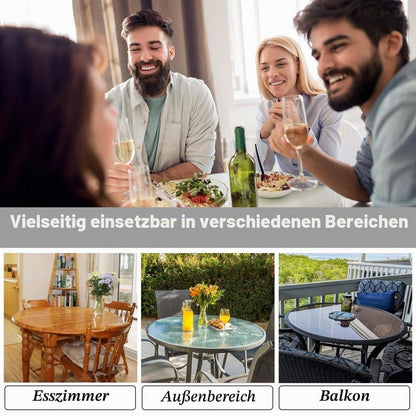 Runde Tischdecke abwaschbar 80cm – Elastisch, Marmoroptik