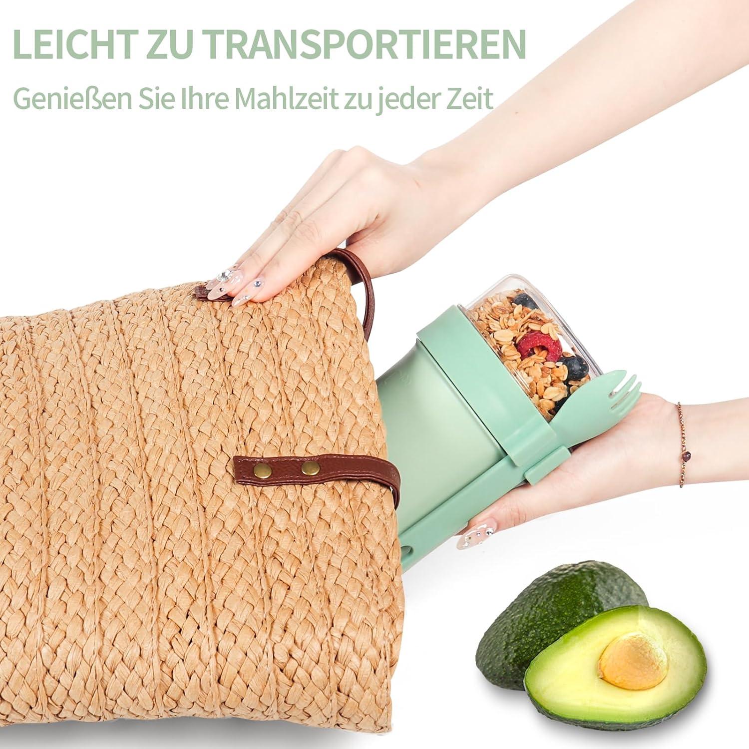 Müslibecher Joghurtbecher Porridge Becher to Go Lunchpot