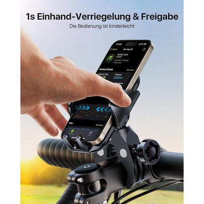 Fahrrad Handyhalterung mit Diebstahlschutz & Schnellspanner