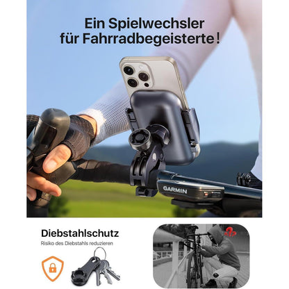 Fahrrad Handyhalterung mit Diebstahlschutz & Schnellspanner