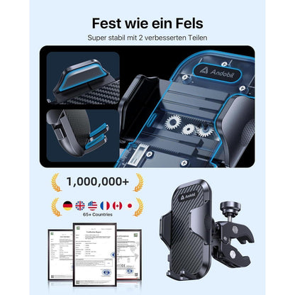 Fahrrad Handyhalterung mit Diebstahlschutz & Schnellspanner