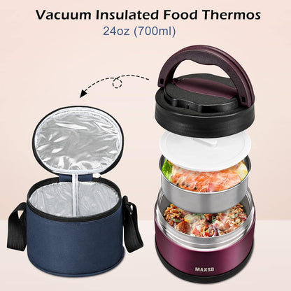 Thermobehälter 700ml Edelstahl Warmhaltebox mit