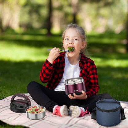 Thermobehälter Essen 700ml Edelstahl Löffel Thermo Lunchbox
