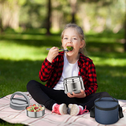Itslife 700ml Thermobehälter Edelstahl mit Löffel, Warmhaltebox, auslaufsicher