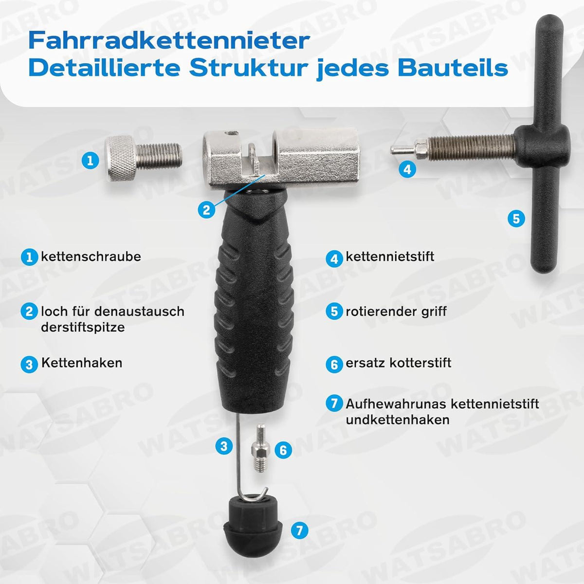 Kettennieter Fahrrad Reparatur Set für 6-12 Fach
