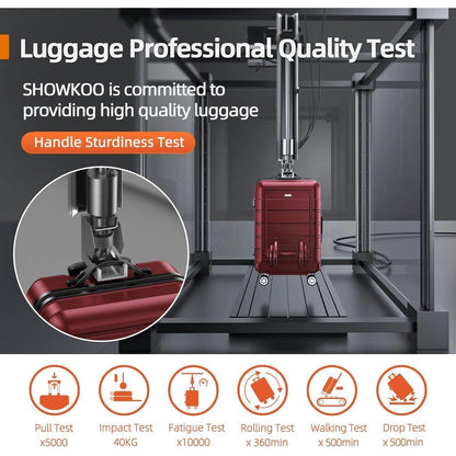 SHOWKOO Mittelgroßer Hartschalenkoffer ABS+PC 4 Rollen