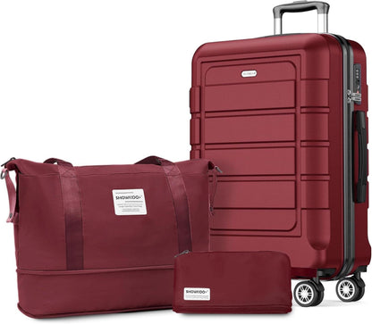 SHOWKOO Koffer Set Mittelgroß ABS+PC Hartschale Leicht 4 Rollen