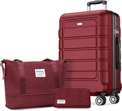 Hartschalenkoffer 4 Rollen TSA-Schloss XL Set Rot