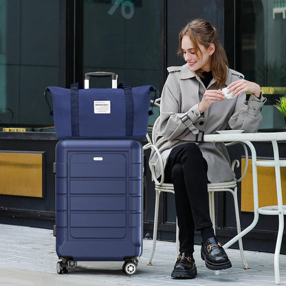SHOWKOO Mittelgroßer Hartschalen-Koffer ABS+PC, TSA-Schloss
