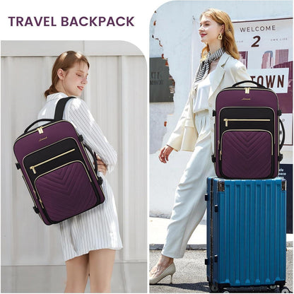 40L Reiserucksack Damen Handgepäck mit 3 Packing Cubes