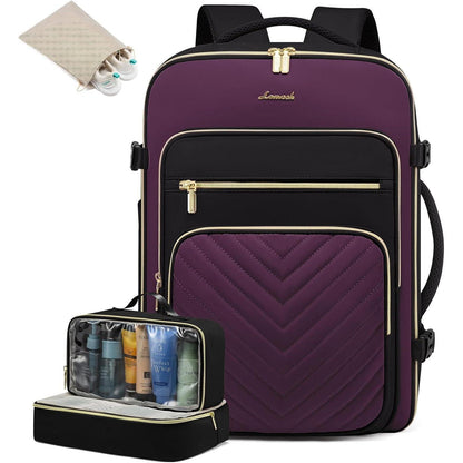 40L Reiserucksack Damen Handgepäck mit 3 Packing Cubes
