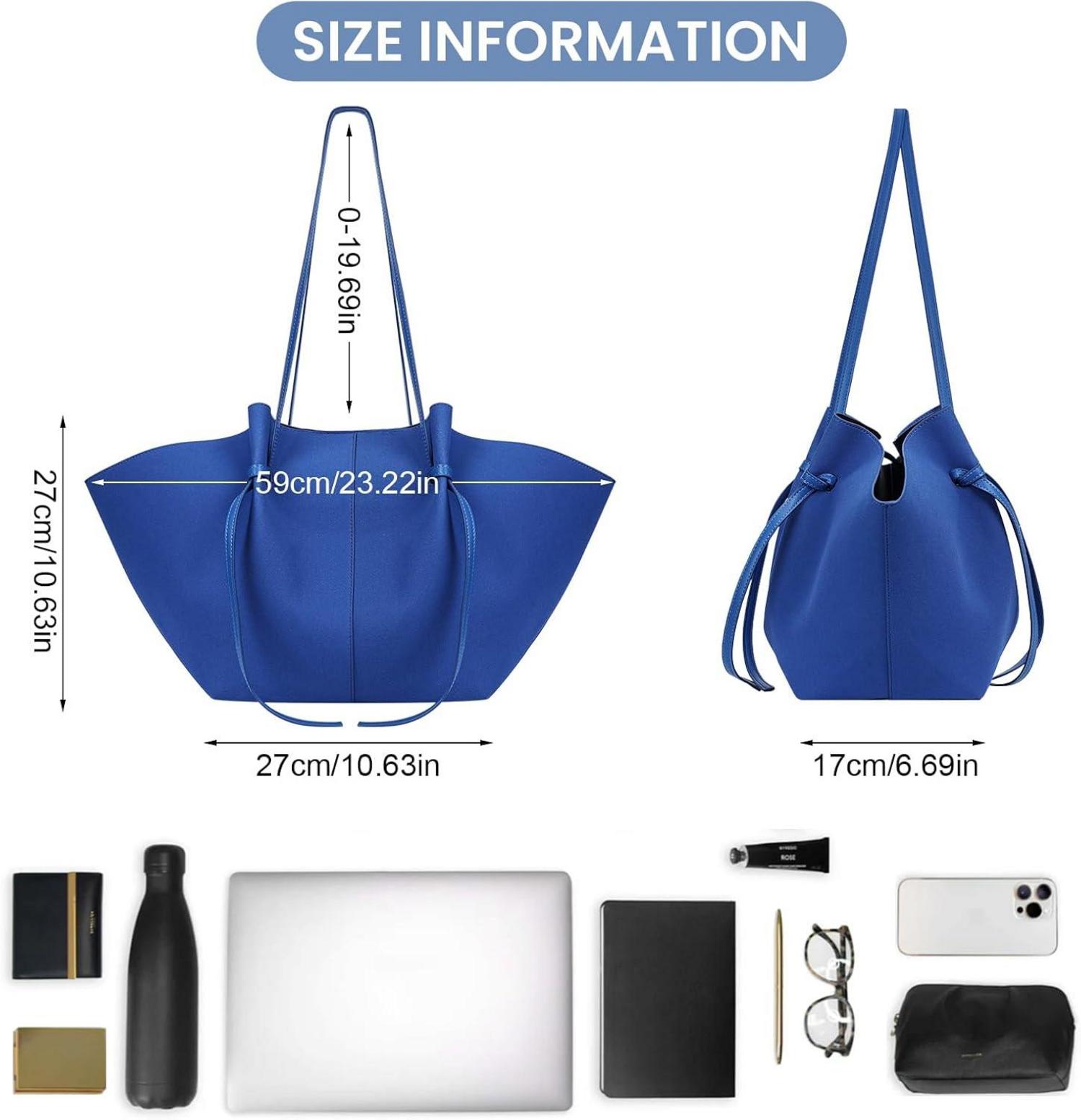 Handtasche Tote Bag Kunstleder Groß Kapazität Shopper Tasche Schwarz