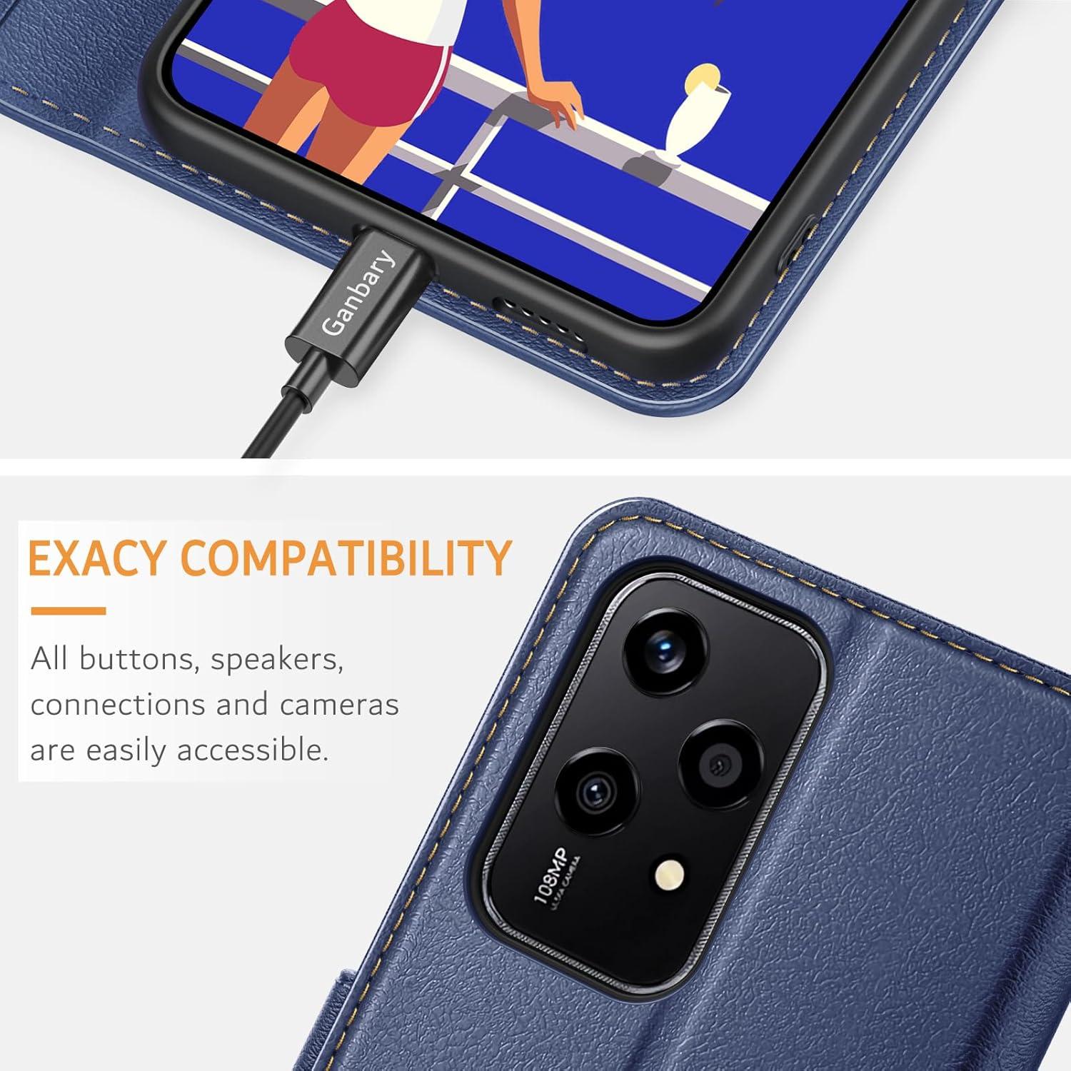 Premium Leder Klapphülle für Honor 200