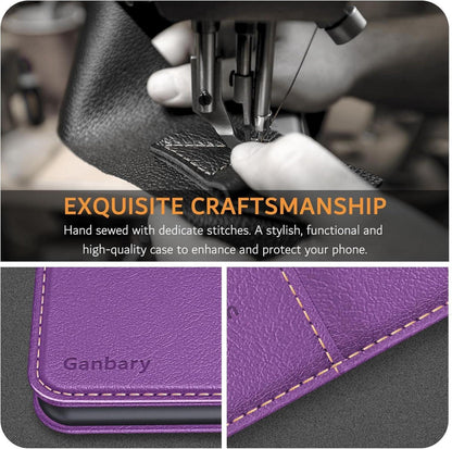 Ganbary Handyhülle für Honor 200 Lite, Premium Leder