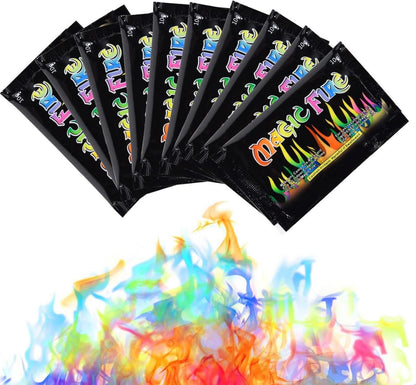 Buntes Feuerpulver 10g x 20 Set Magic Fire Pulver Farbwechsel Powder