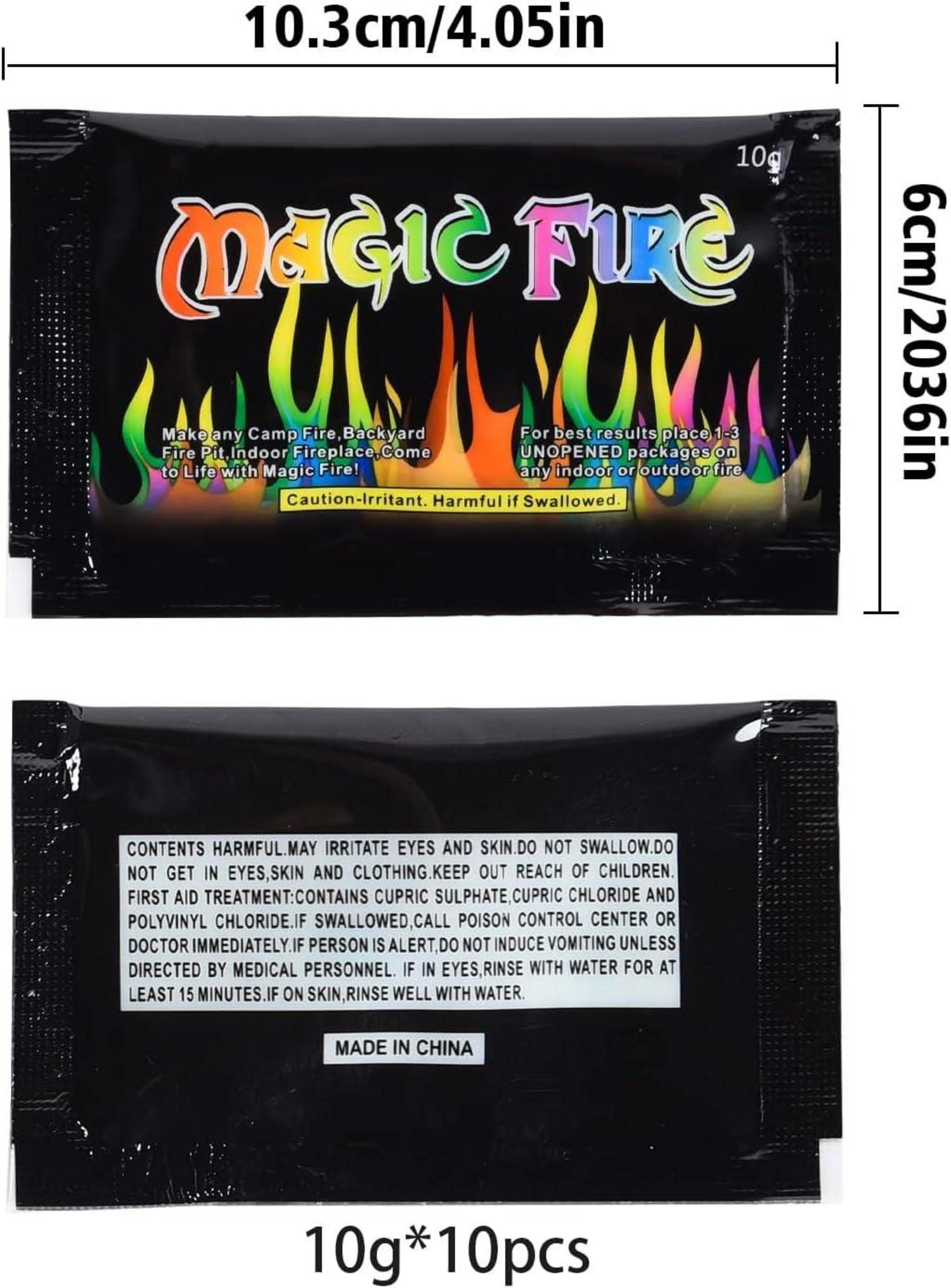 Herefun Buntes Feuerpulver Set 10g x 20 für bunte Flammen