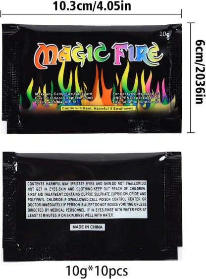 Herefun Buntes Feuerpulver Set 10g x 20 für bunte Flammen