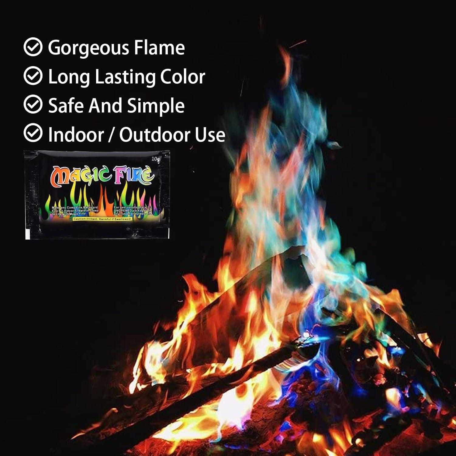 Herefun Buntes Feuerpulver 10g x 20 Magic Fire Pulver Set