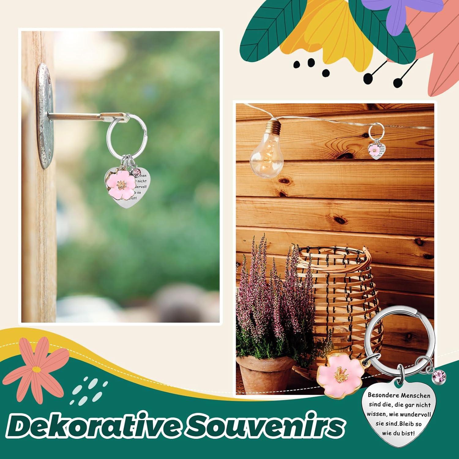 Inspirierender Schlüsselanhänger Rosa Diamantanhänger für Frauen