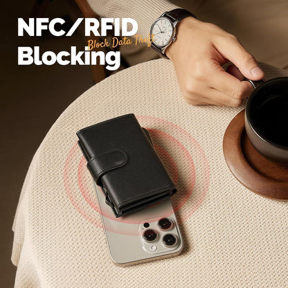 Herren Geldbörse RFID Kartenetui Slim Wallet Große Kapazität