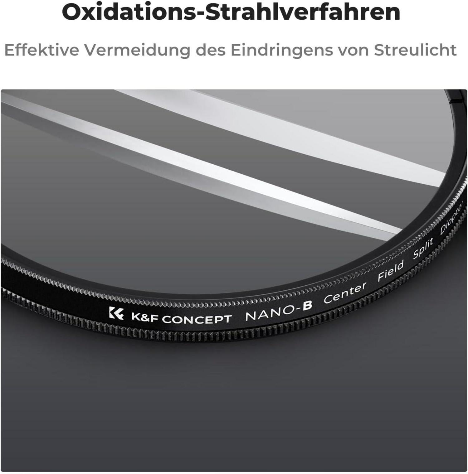 K&F Concept Split Dioptrien Filter 67mm AGC Glas Bokeh-Effekt