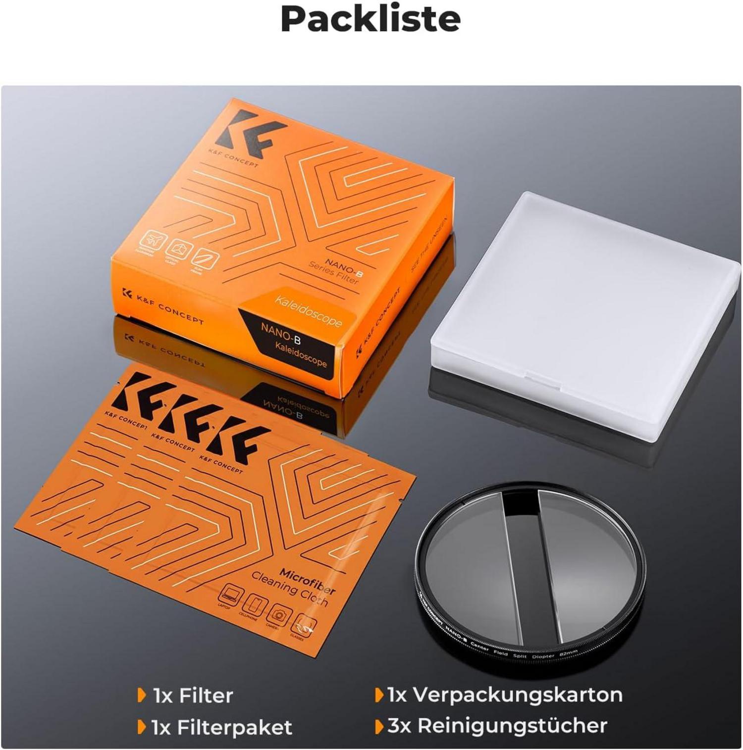 K&F Concept Nano-B Serie Split Dioptrien Prisma Filter 58mm