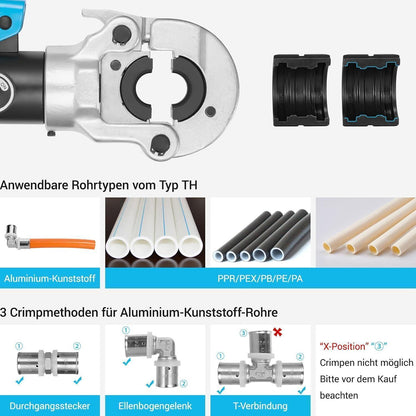 Profi Presszange TH-Kontur für Alu-Kunststoffrohre 16-32mm