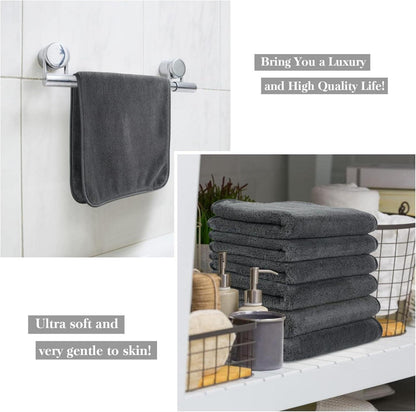 10er Pack Gästehandtücher 30x50cm Mikrofaser Dunkelgrau Saugstark