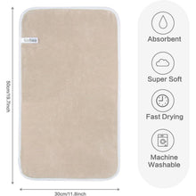 6er Pack Mikrofaser Gästehandtücher 30x50cm Hellbraun