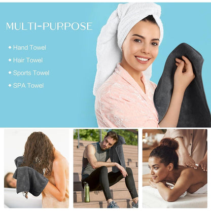 6er Pack Mikrofaser Gästehandtücher 30x50cm Hellbraun